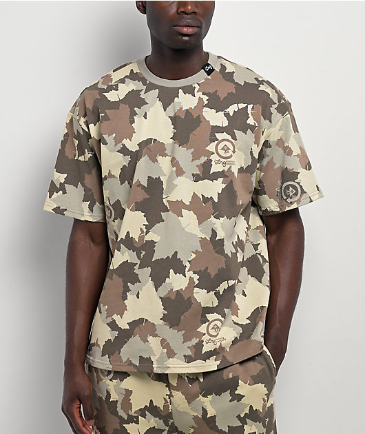 LRG Think Outside Tan Camo T-Shirt | Zumiez