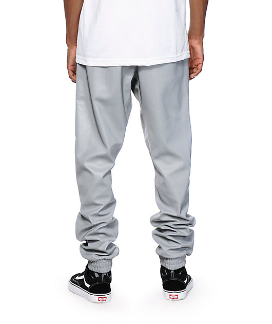 gray fleece joggers