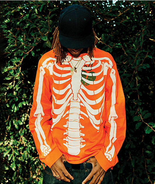 LRG x Carrots Serious Orange Long Sleeve T-Shirt | Zumiez
