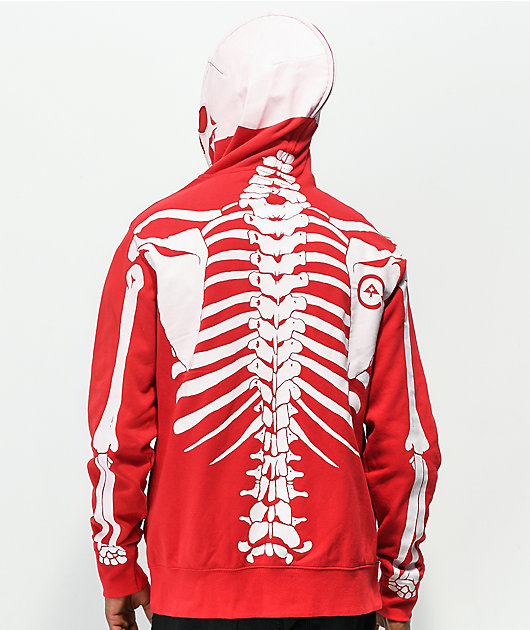 red skeleton sweater