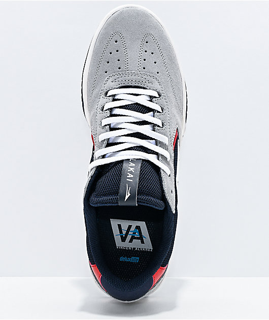 Lakai Atlantic zapatos de skate de ante gris y azul marino