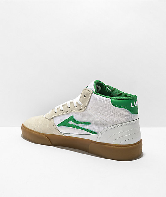 Lakai Cambridge Mid Calzado de skate blanco, verde y chicle