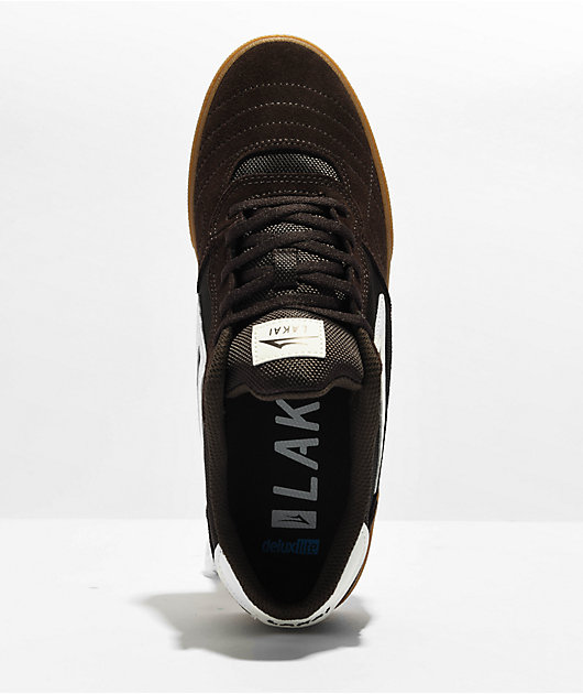Lakai Cambridge UV Color Changing Brown Gum Blue Skate Shoes Zumiez