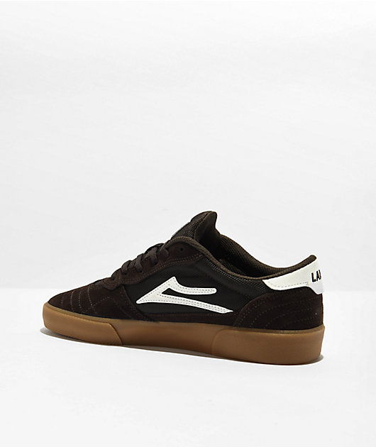 Brown leather deals skate shoes
