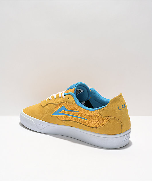 Lakai Essex Gold & Blue Suede Skate Shoes