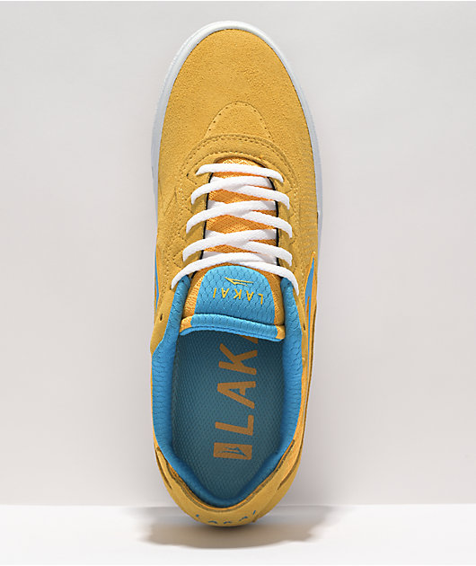 Lakai Essex Gold & Blue Suede Skate Shoes | Zumiez