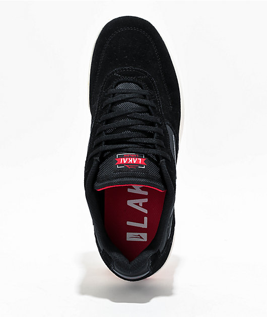 Lakai Ludlow Black & White Skate Shoes
