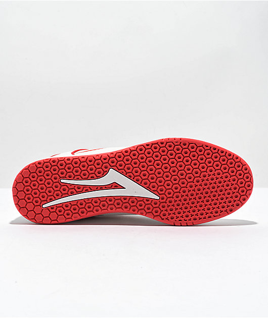 Lakai Telford Low White & Red Skate Shoes