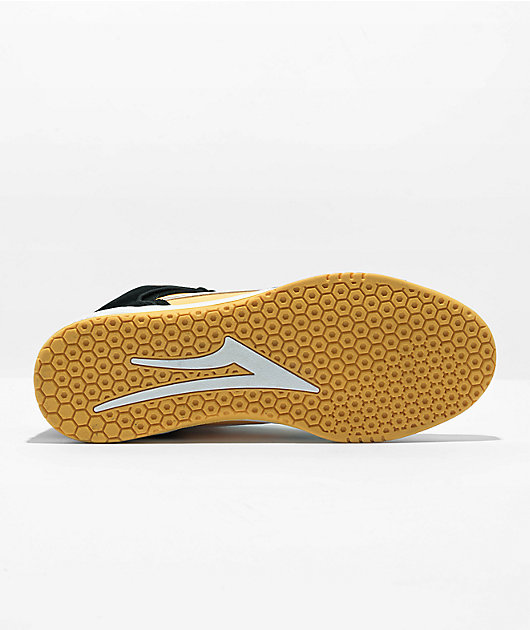 Lakai Telford Zapatos de skate de caña alta de gamuza negra amarilla