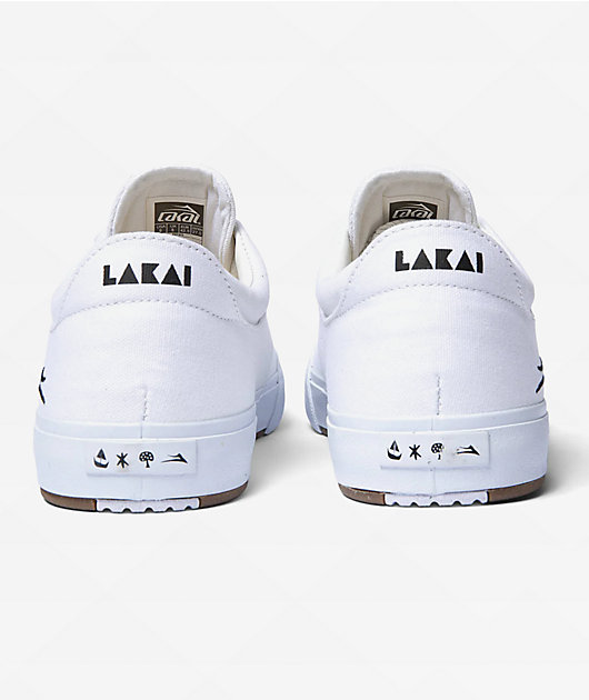Lakai Wilkins White Canvas Skate Shoes