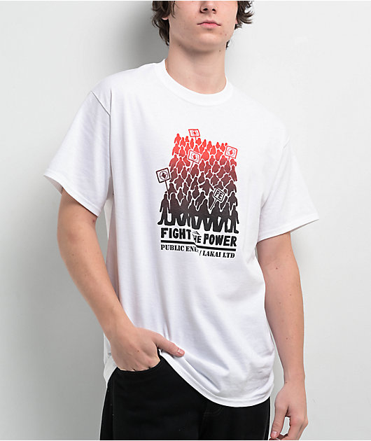 Lakai x Public Enemy Fight The Power White T-Shirt | Zumiez