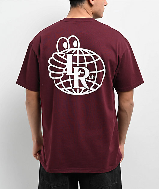 【 Last Resort AB】 Last Resort AB 5050 Tee Last Resort AB Atlas Monogram Burgundy T-Shirt | Zumiez
