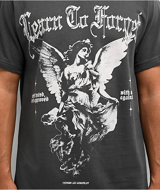 GOD ONLY KNOWS ANGEL Tシャツ VINTAGE BLACK GOD ONLY KNOWS ANGEL Tシャツ VINTAGE BLACK USED】90'S BLACK