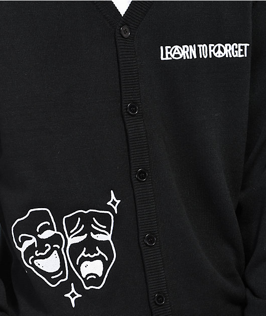 Learn To Forget Cry Later Black Cardigan