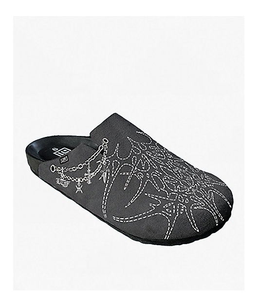 Learn To Forget Cyberchain Grey Mule Sandals