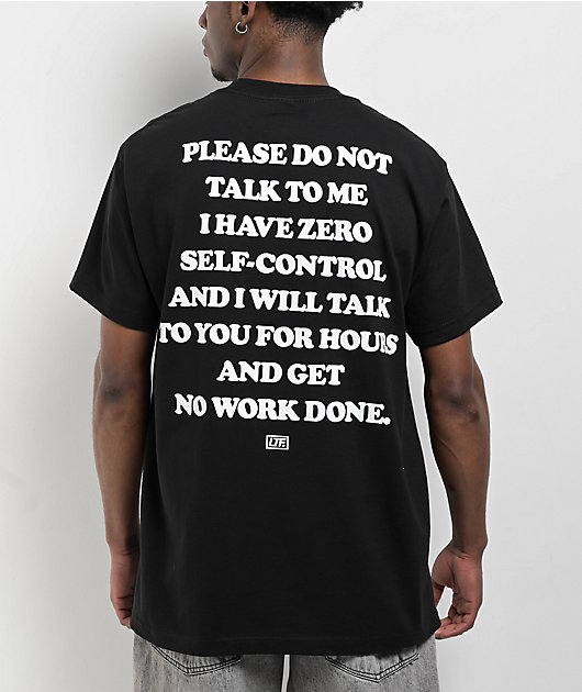 Learn To Forget Don't Talk To Me Black T-Shirt | Zumiez
