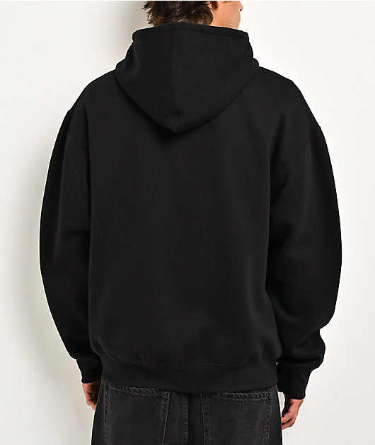 Learn To Forget Mary Studded Black Zip Hoodie