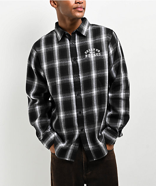 Learn To Forget Old English Black Flannel Shirt | Zumiez