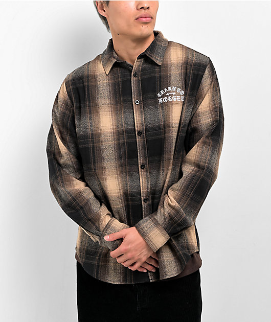 Learn To Forget Old English Brown Flannel Shirt | Zumiez