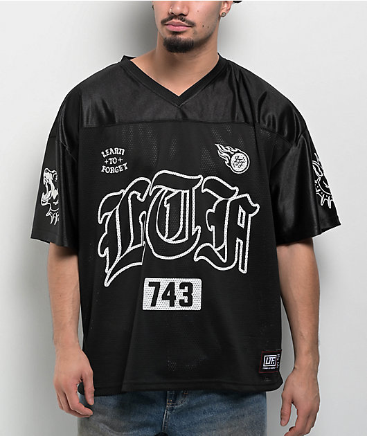 【美品】  m.u Japoness / エムユー | OLDIE NUMBER FOOTBALL / フットボール オーバー カットソー | F | ブラック | レディース m.u Japoness / エムユー | OLDIE NUMBER FOOTBALL フットボール