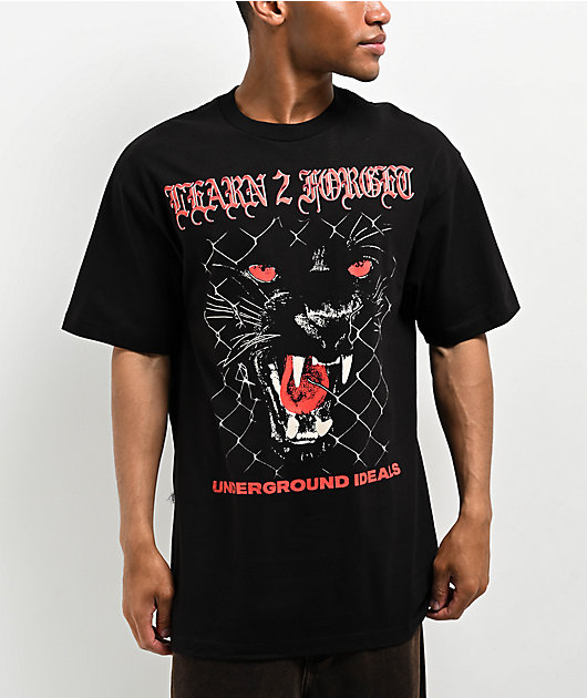 Learn To Forget Panther Black T-Shirt