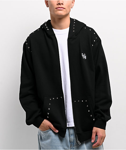 Learn To Forget Punk Stud Black Zip Hoodie | Zumiez