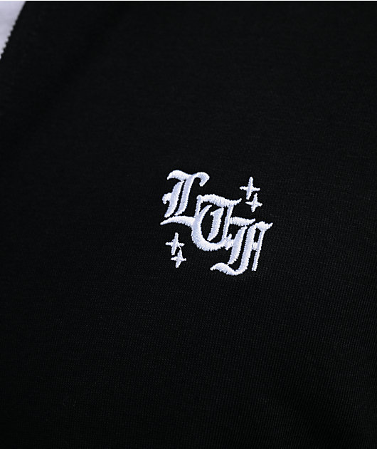 Learn To Forget Punk Stud Black Zip Hoodie
