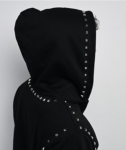 Learn To Forget Punk Stud Black Zip Hoodie | Zumiez