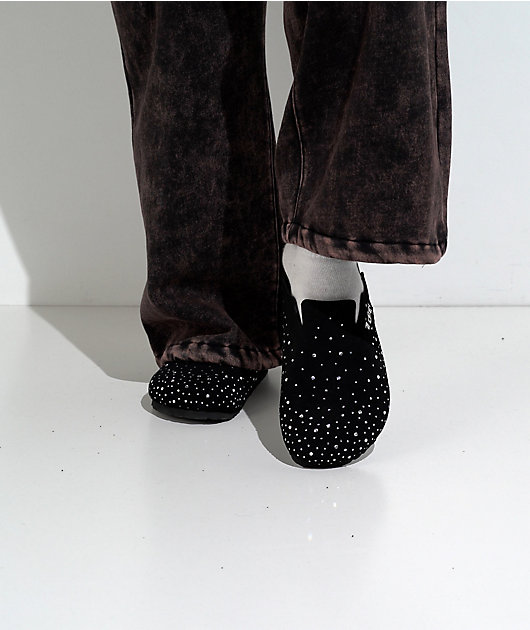 Learn To Forget Rhinestone Black Mule Sandals video
