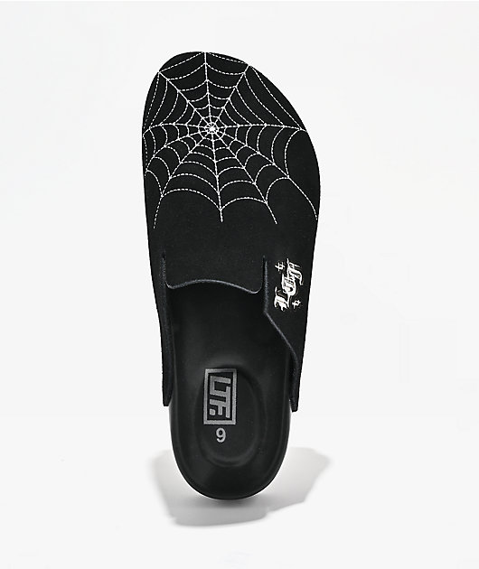 Learn To Forget Spider Web Black Mule Sandals