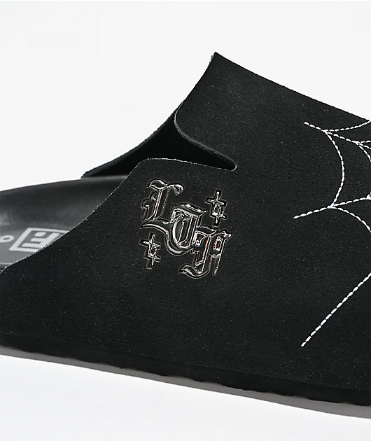 Learn To Forget Spider Web Black Mule Sandals