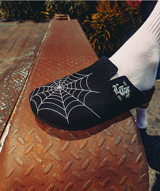 Learn To Forget Spider Web Black Mule Sandals
