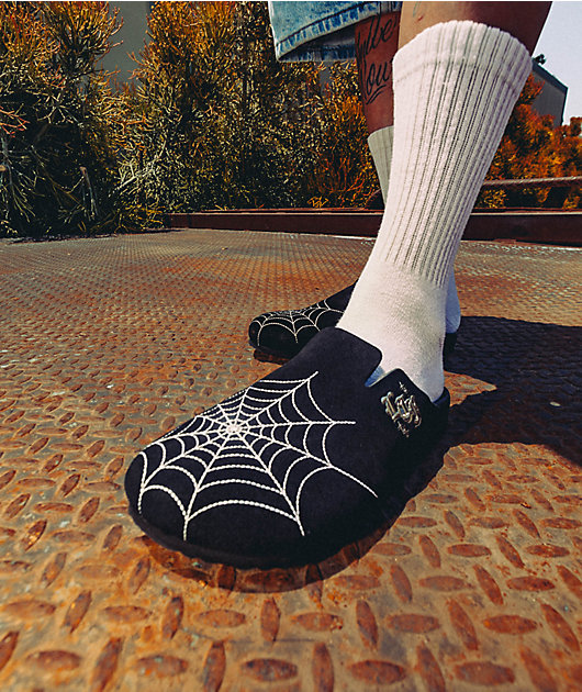 Learn To Forget Spider Web Black Mule Sandals