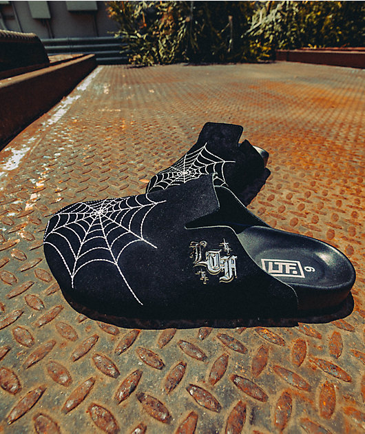 Learn To Forget Spider Web Black Mule Sandals