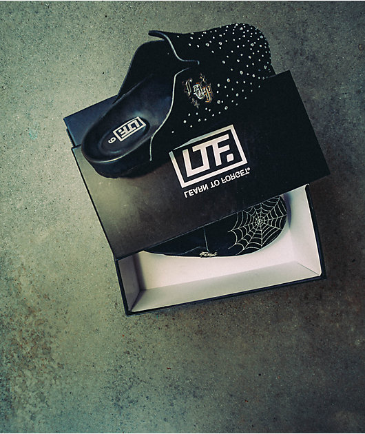 Learn To Forget Spider Web Black Mule Sandals