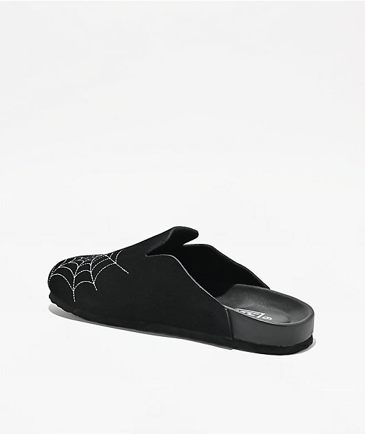Learn To Forget Spider Web Black Mule Sandals