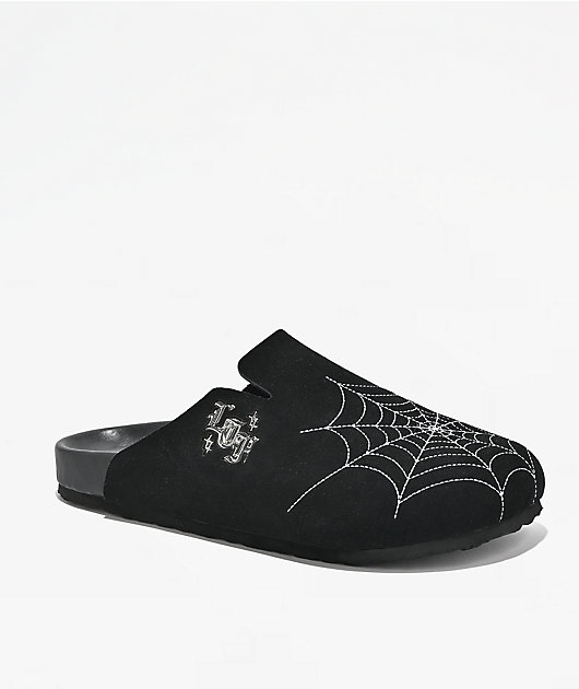 Learn To Forget Spider Web Black Mule Sandals