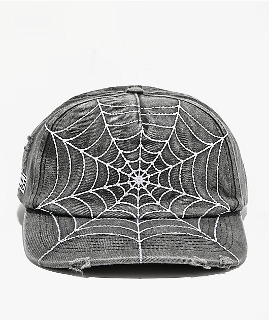 Learn To Forget Spiderweb Grey Snapback Hat