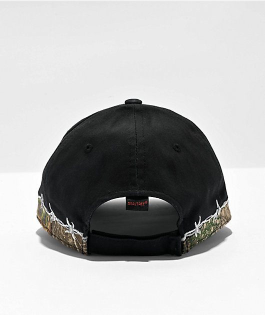 Learn To Forget x Realtree Barbwire Black Strapback Hat | Zumiez