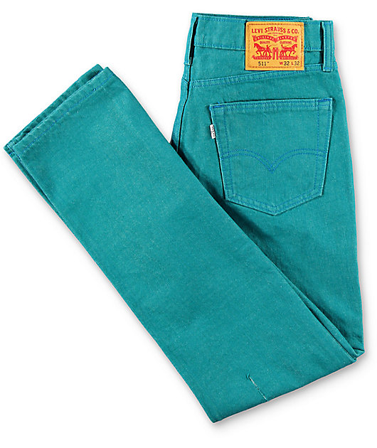 levis teal jeans