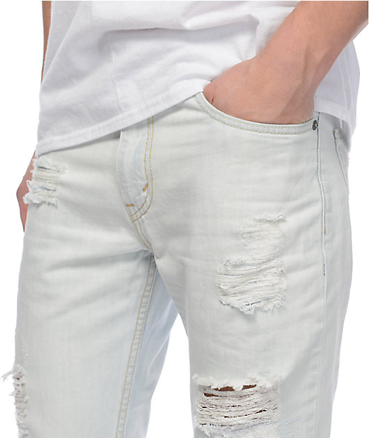 white levi ripped jeans