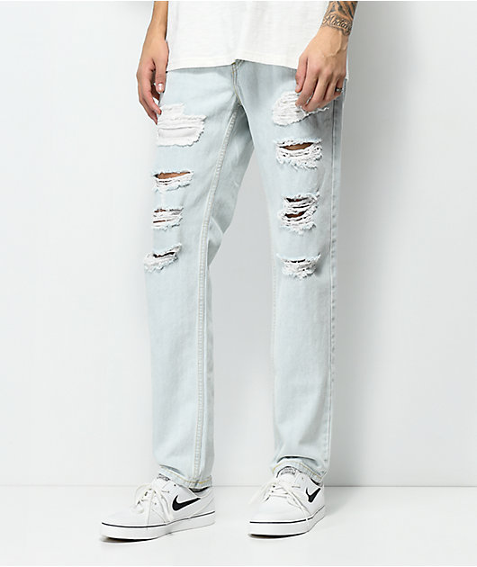 indigo ripped jeans