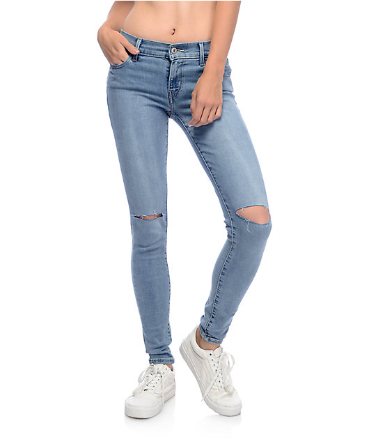 levis 710 super skinny ripped jeans