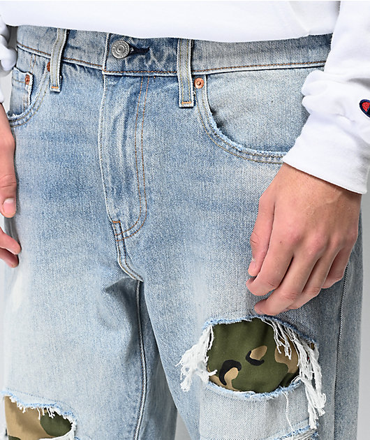 Levi's Hi-Ball Roll Camo Shredded Jeans