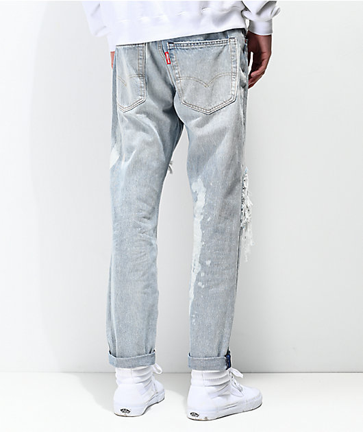 Hi-Ball Roll Camo Shredded Jeans