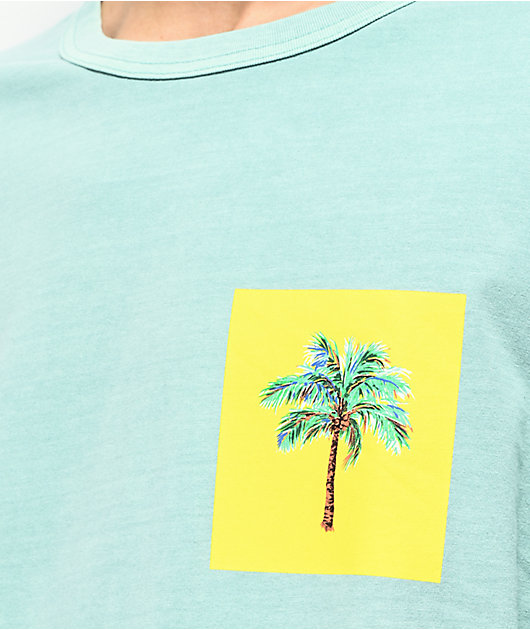 Levi's Palm Tree Mint Green Long Sleeve T-Shirt