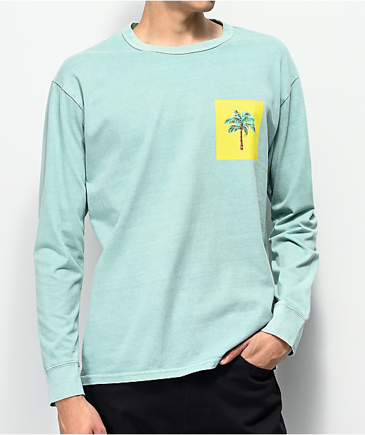 Levi's Palm Tree Mint Green Long Sleeve T-Shirt