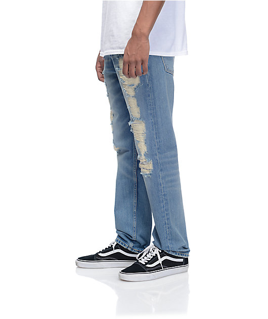 levi's 502 ripped jeans