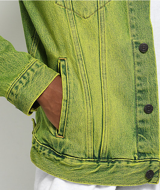 lime green jean jacket