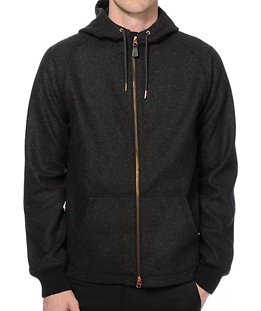 wool zip up hoodie